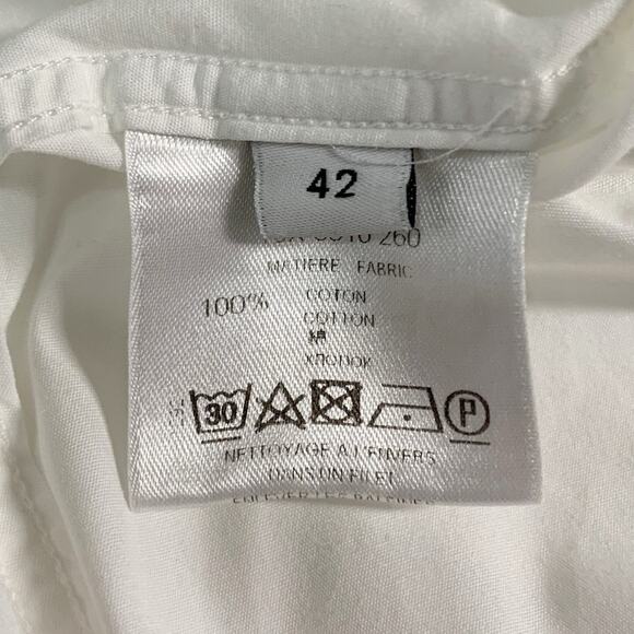 Givenchy M White Collar Stay Poplin Blouse Removable Stays Womens - Picture 10 of 10